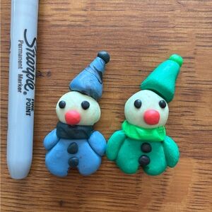 Adorable Clay Clown Duo